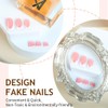 48Pcs White French Tip Press On Nails Medium & Press