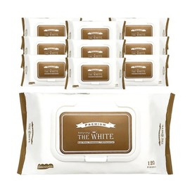 Babyrang (10개)프리미엄 베비랑 더 화이트 물티슈 120매 (캡형) (10pcs) Premium Bebirang The White Wet Wipes 120 Sheets (Cap Type)
