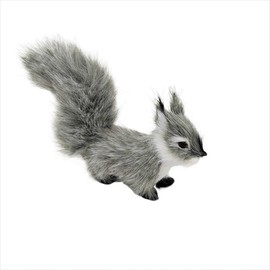 Galepromot Grey Mini Simulation Plush Squirrel 30 cm Mini Squirrel Stuffed Animals Plush Rabbit Soft for Gift Home Decor Place Table Decorations Ornament Room Decorations Collectible Dolls