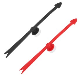 Gosknor 2pcs Large Arrow Spinner, Black Red Detachable Plastic Game Arrow Spinner with Suction Cup Strong Suction Force for Game Engaging Board Home Party Celebration