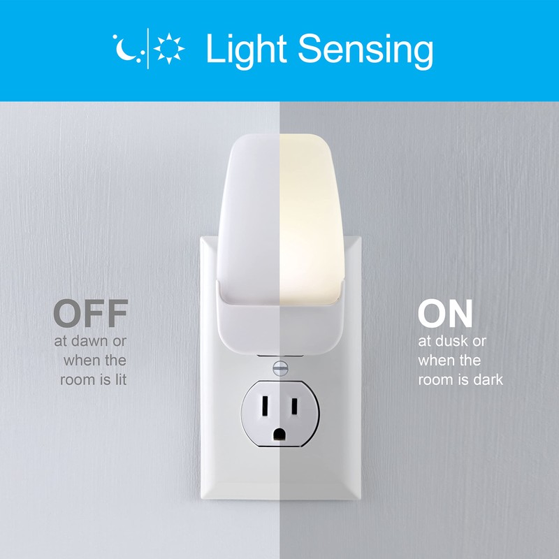 GE LED Night Light, Plug-in, Dusk to Dawn Sensor, Warm