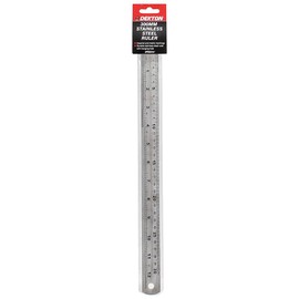 Dekton 300MM Stainless Steel Ruler - Durable Ruler with Imperial and Metric Markings, Perfect for Precision Measurement, Features Hanging Hole for Convenient Storage