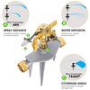 Morvat 1/2 Inch Brass Impact Sprinkler, Adjustable 0-360 For Watering