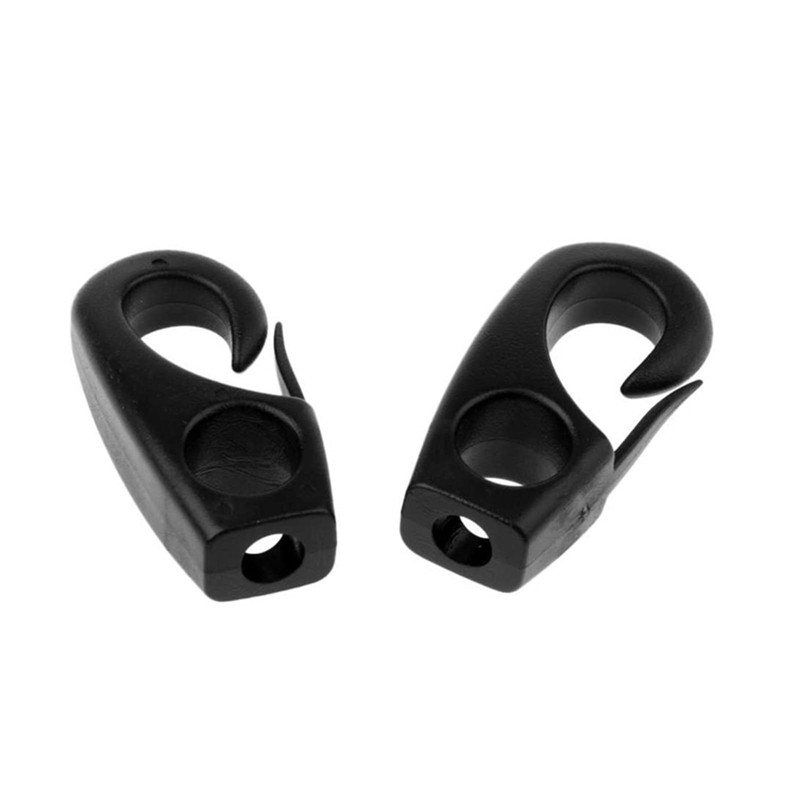 YHAILI 10 x Black Bungee Hooks Boat Bungee Cord Rowing