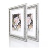 Crushed Diamond Wedding Mirror Photo Frame, Crystal Silver Glass Picture