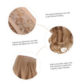 SAFIGLE Invisible Long Curly Hairpiece Extensions Lightweight Hair Accessory for Cosplay and Special Occasions Comfortable and Easy to Attach Durable Material No Damage to Natural Hair