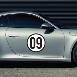 Custom Race Car Number Decals | Vinyl Stickers or Magnet | Size 6 to 24 inches | Racing Numbers for Cars Trucks Motorcycles | Autocross Track Day SCCA NASA PCA