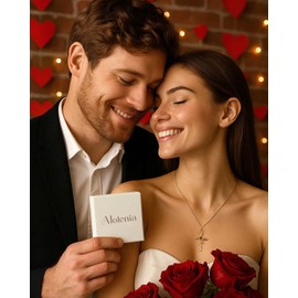 Peridot Cross Necklace for Women, 14K Gold Rose Flower Birthstone Pendant, 925 Silver Faith Christian Religious Jewelry Baptism Confirmation Christmas August Birthday Gift for Her Wife Girlfriend Mom