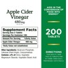 Nature's Bounty Apple Cider Vinegar 480mg Pills, Vegetarian Supplement Plant