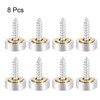 uxcell Mirror Screws Decorative Caps Cover Nails Brushed Stainless Steel