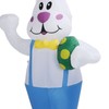 Inflatable Bunny Yard Decoration 6.2ft with LED Lighting Cute Easy