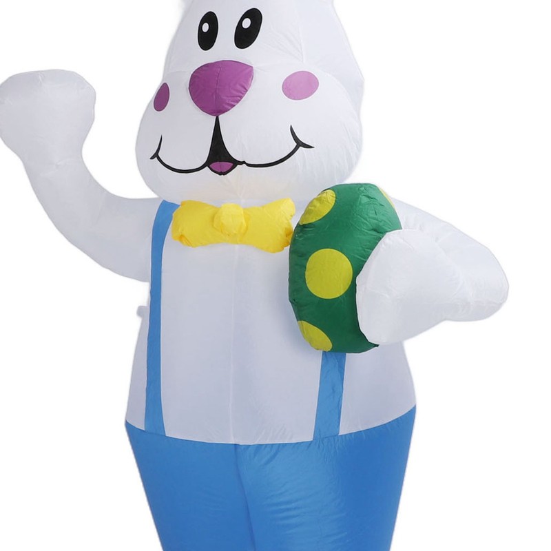 Inflatable Bunny Yard Decoration 6.2ft with LED Lighting Cute Easy