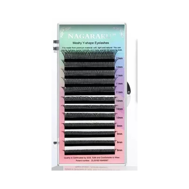 Extensiones de Pestañas Nagaraku Volume brasileiro YY Color Negro