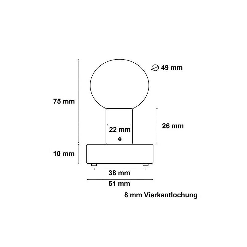 ck-tuerbeschlaege Ball Knob on Round Rose Stainless Steel V2A Matte