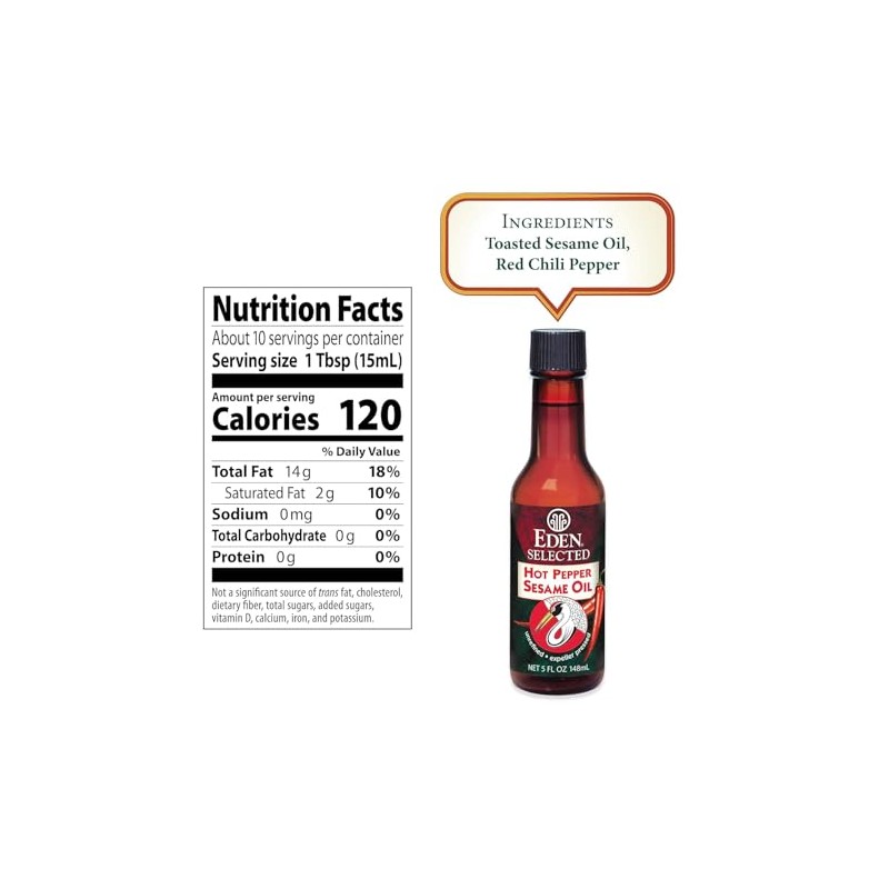 Eden Foods Hot Pepper Sesame Oil (3x5 OZ) 3