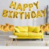 TRIXES Gold Happy Birthday Letter Balloons