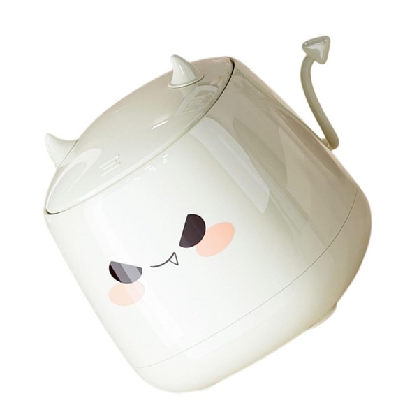 FUNOMOCYA Cute Mini Desktop Trash Can Silent Operation Wastebasket for