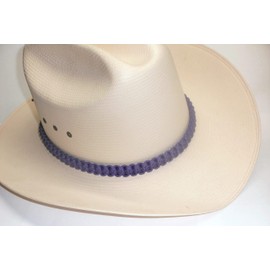 RedVex Paracord Hat Band - Cowboy Hat Band - Choose your color and style (Purple, Cobra (`3/4"))