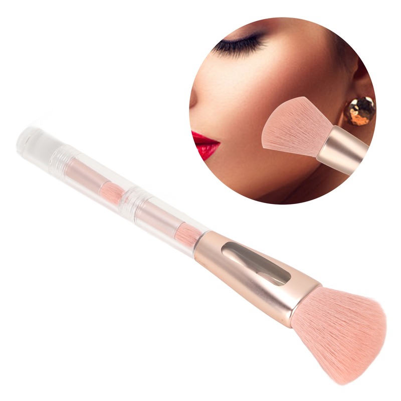 4 in 1 Makeup Brush Simple Elegant Portable Transparent Handle