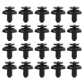 ECSiNG 50PCS Car Engine Radiator Retainer Clips 5325920030 Compatible with Avensis Plastic Rivets Auto Trim Clips Fixing Clip for 7mm Hole Black