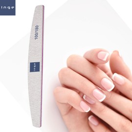 Inge Nail Files | 100/180 Grit Nail File | Double Sided | Durable Professional Nail File for Professional Manicure and Pedicure Care 12PCS