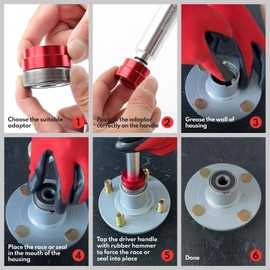 BILITOOLS Bearing Press Kit, 43 Piece Bearing Race and Seal Driver Set, Seal Driver Installer Set for Bearing Installation