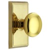 Providence Door Set with Round Brass Knobs Privacy in Polished