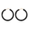 Sparkly Cubic Jewel Geometric Statement Hoop Earrings - Bling Crystal