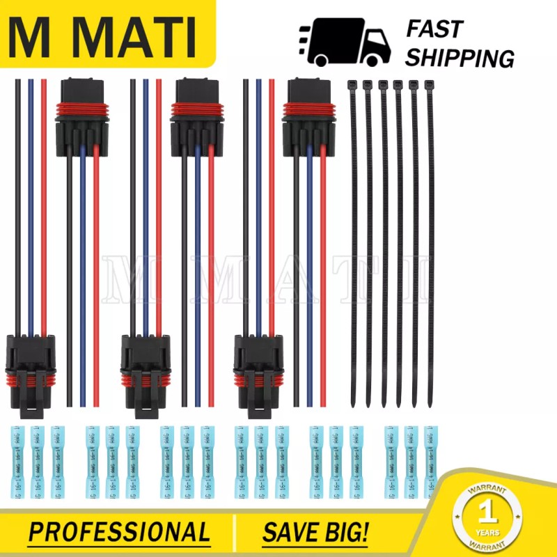 M MATI 6PCS Pulse Power Bus Bar Plug Pigtail Connector