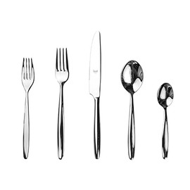 Mepra Acqua Cutlery Set – [5 Piece Set], Stainless-Steel Finish, Dishwasher Safe Cutlery for Fine Dining