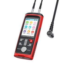 Ultrasonic Thickness Gauge PM1201,Range 0.039 to 11.811 inch, Digital Metals Thickness Tester with Type-C Charging, Data Storage for Steel, Metals, Plastic, Glass, PVC, Pipes