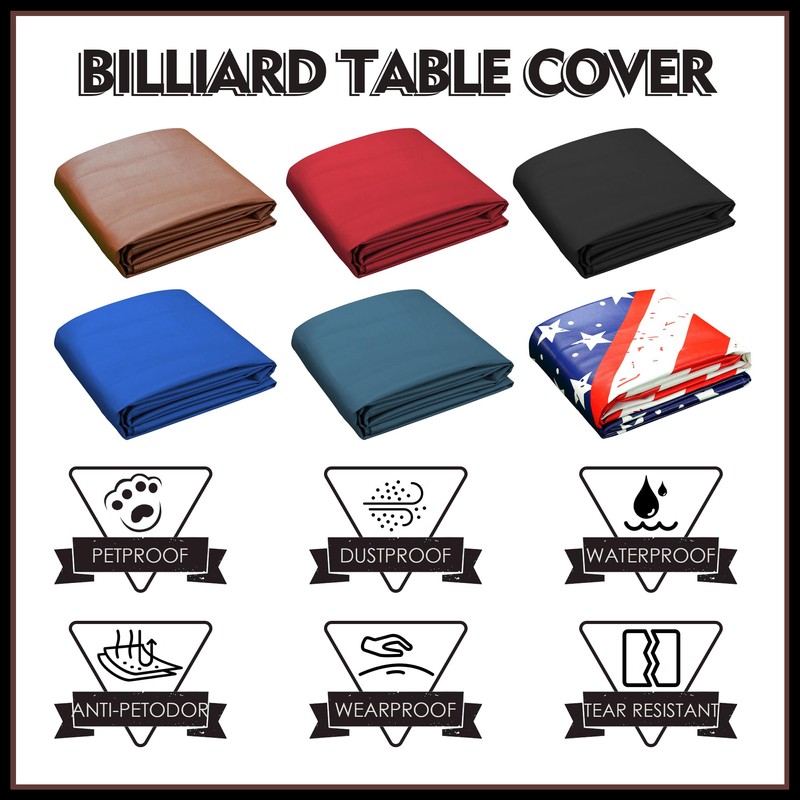 K-Musculo Pool Table Cover, Heavy Duty Leatherette Billiard Table Cover,