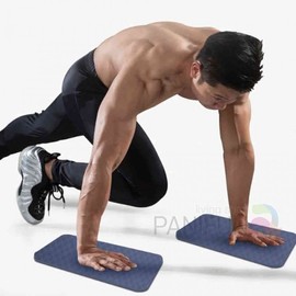 Funny Home Training Support Pads (2-Pack) - Thick Yoga & Exercise Mat Yoga Pad 10mm - Blue 2-Pack