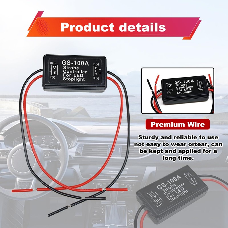 KEVWR Strobe Brake Light for Brake Light Tail Stop Light,