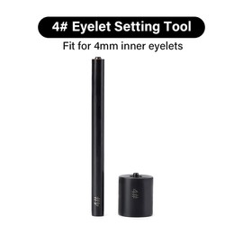 WUTA Eyelets Setting Tool,Smooth Black Grommet Installation Tools, Rivets Setter Tool Kit for Leather Craft（4mm）