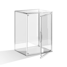 HOYOJA Clear Acrylic Display Case, Extra Large Stackable Storage Bins Magnetic Attraction Lids, 1 Pack Acrylic Box Showcase for Collectibles, Figures, Cosmetic, Purse, Handbag, Wallet