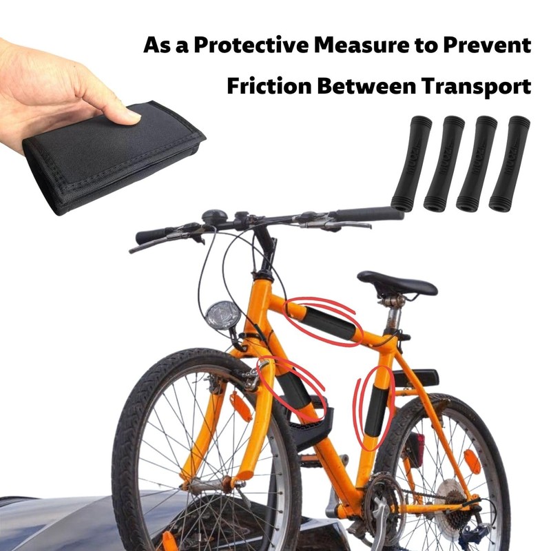 Lyivisk Bicycle Frame Protector Set of 4 with 6 Rubber