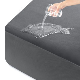 ohano Waterproof Mattress Protector 120 x 200 cm, Fine Flannel Microfibre Fitted Sheet, Incontinence Pad, Moisture Protection Bed Sheet, Waterproof and Breathable Mattress Cover, Grey