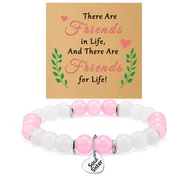 Friendship Beaded Bracelets Friendship Gifts Bracelets with Cards Appreciation Jewelry for Best Friends Birthday Christmas Retirement Gifts for Friends Thank You Gift for Coworkers Going Away Gift