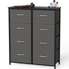 Simple Houseware 8 Drawer Dresser Wide Storage Tower, Dark Grey