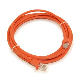 My Cable Mart 10ft Cat5E Ethernet RJ45 Patch Cable  Stranded  Snagless Booted  ORANGE
