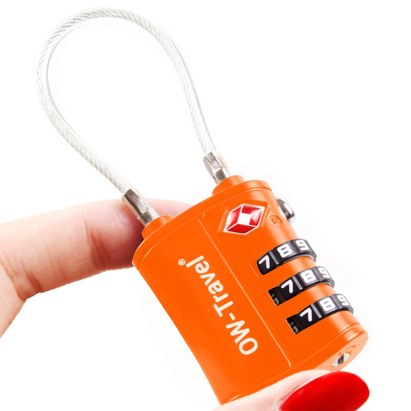 OW-Travel TSA Approved Luggage Locks (2 Pack) 3 Digit Heavy