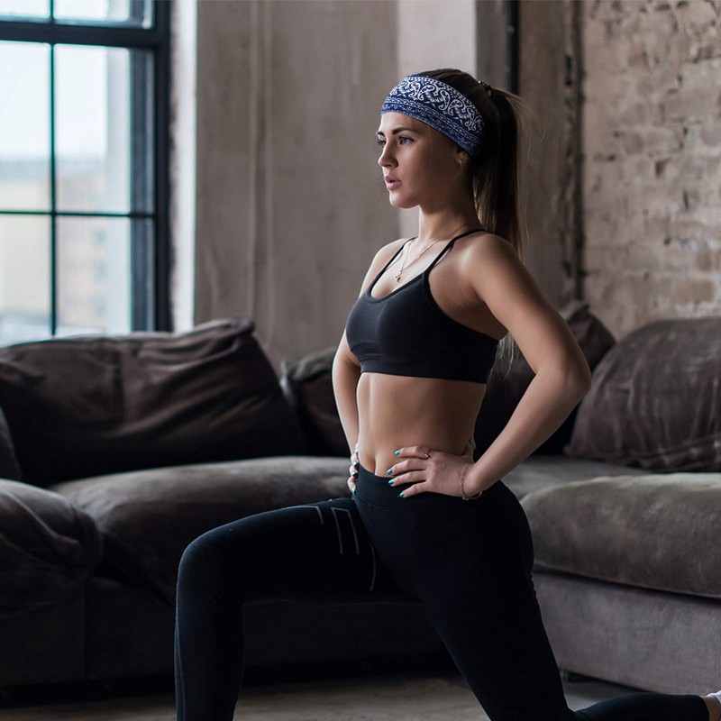 DRESHOW 6 Pack Yoga Sports Headbands for Women Elastic Non-Slip