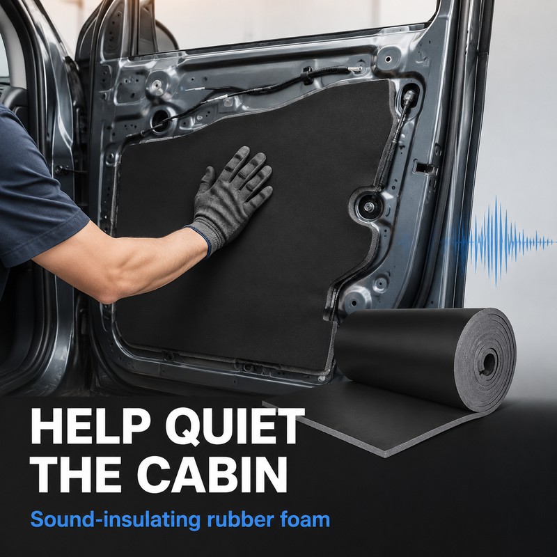 Self-Adhesive Rubber Foam Sound & Thermal Insulation Roll for Cars