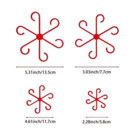 8 Pcs Climbing Houseplant Stem Supports,Plastic Plant Climbers Stem Holders Kit for Garden Flower Stems,Reusable Plant Growth Accessories Stakes for Growing Plants Outdoor and Indoor Plant（Red）