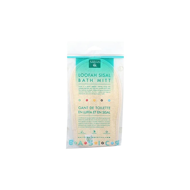Earth Therapeutics Loofah Sisal Bath Mitt Ct