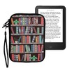 kwmobile Case for eReader Neoprene Protective Bookcase with Plants Blue