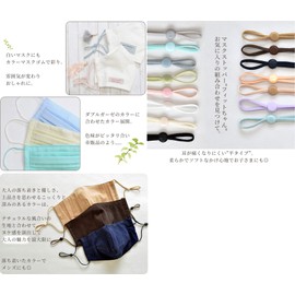 MYmama 3317-12 Mask Rubber, Color, Pain-Resistant Rubber, Flat Rubber, 0.1 inch (3 mm) Width (Navy, 1.6 ft (4 m)