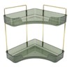 2 Tier Corner Bathroom Countertop Organizer Space Saving Easy Assembly