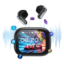 Audifonos In-ear Inalmbricos Htc Ne68 Ai Audifonos Traductores Con Smart Pantalla Tctil Bluetooth 6.0 Ipx5 Impermeable Cancelacin De Ruido Enc...     